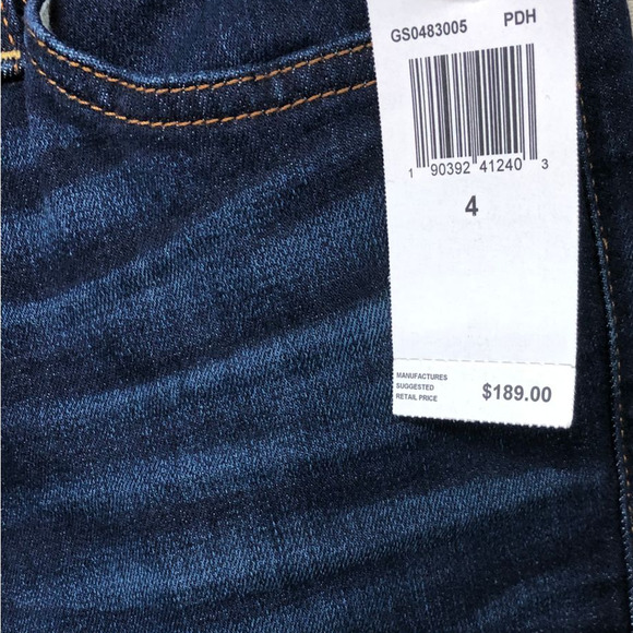 7FAM Jen7 Dark Hudson Embroidered Skinny Jeans  Women's - Picture 9 of 9